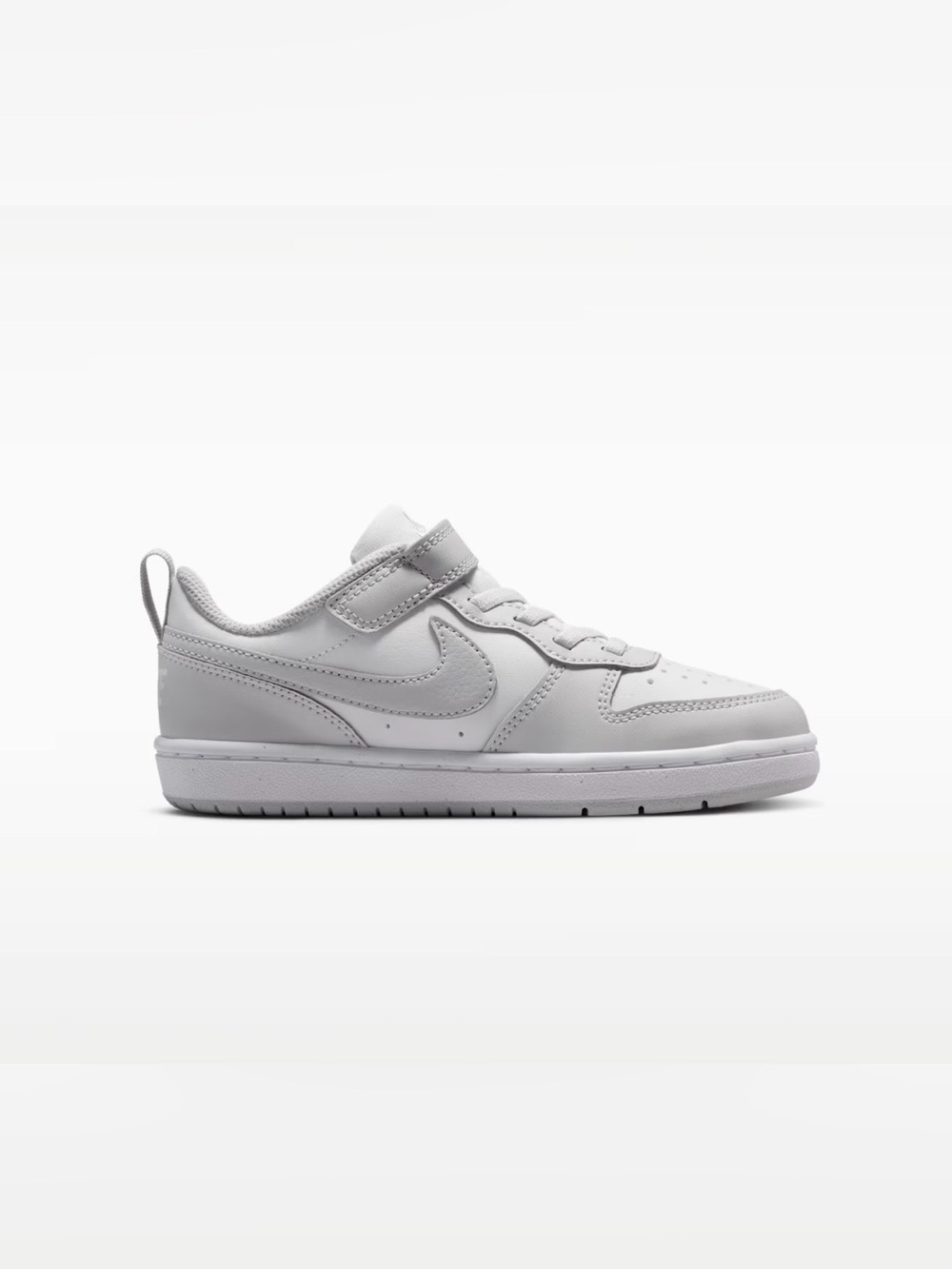 Nike | Kids Borough Court Low 2 Sneakers | Fog Grey and Off White | Size 2.5